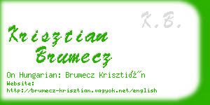 krisztian brumecz business card